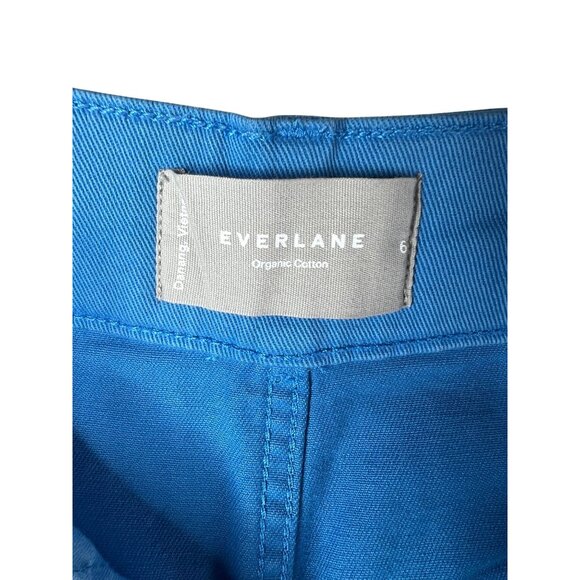 Everlane Womens Cotton Organic Stretch Chino Pants Blue Cropped Casual Size 6 - Picture 10 of 14